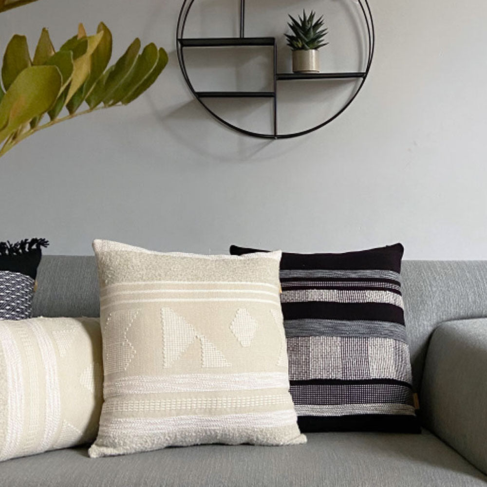 Malagoon cushion - black textured - 50x50cm