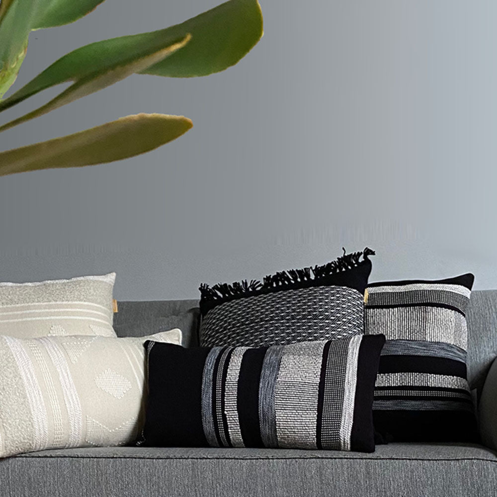 Malagoon cushion - black textured - 50x50cm