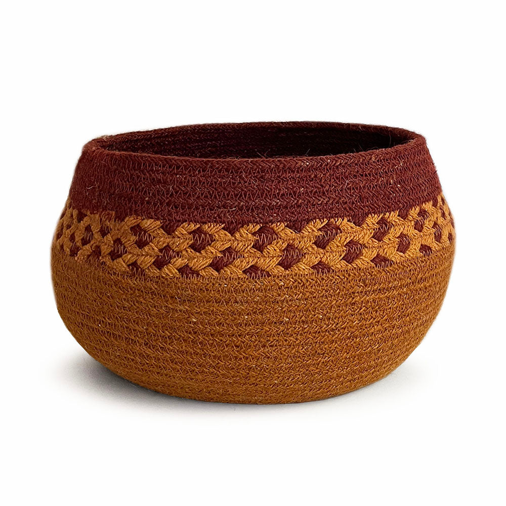Malagoon basket malemba -curry yellow- 28x17cm jute