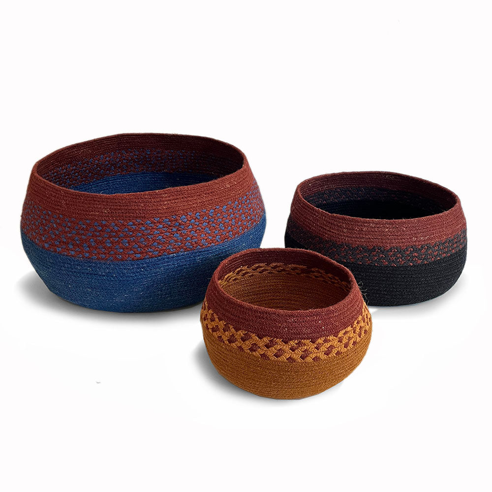 Malagoon basket malemba -curry yellow- 28x17cm jute