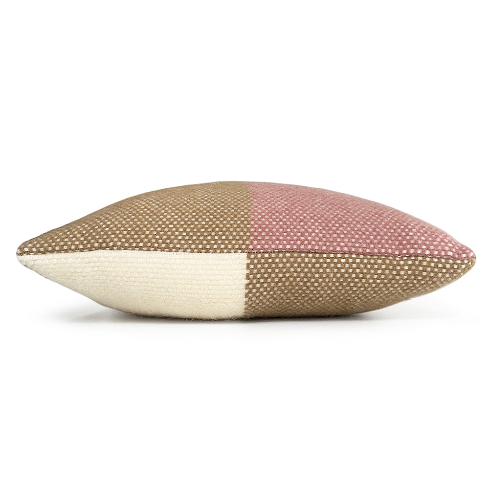 Malagoon cushion Festivity square -maroon beige- 45x45cm 100% wool