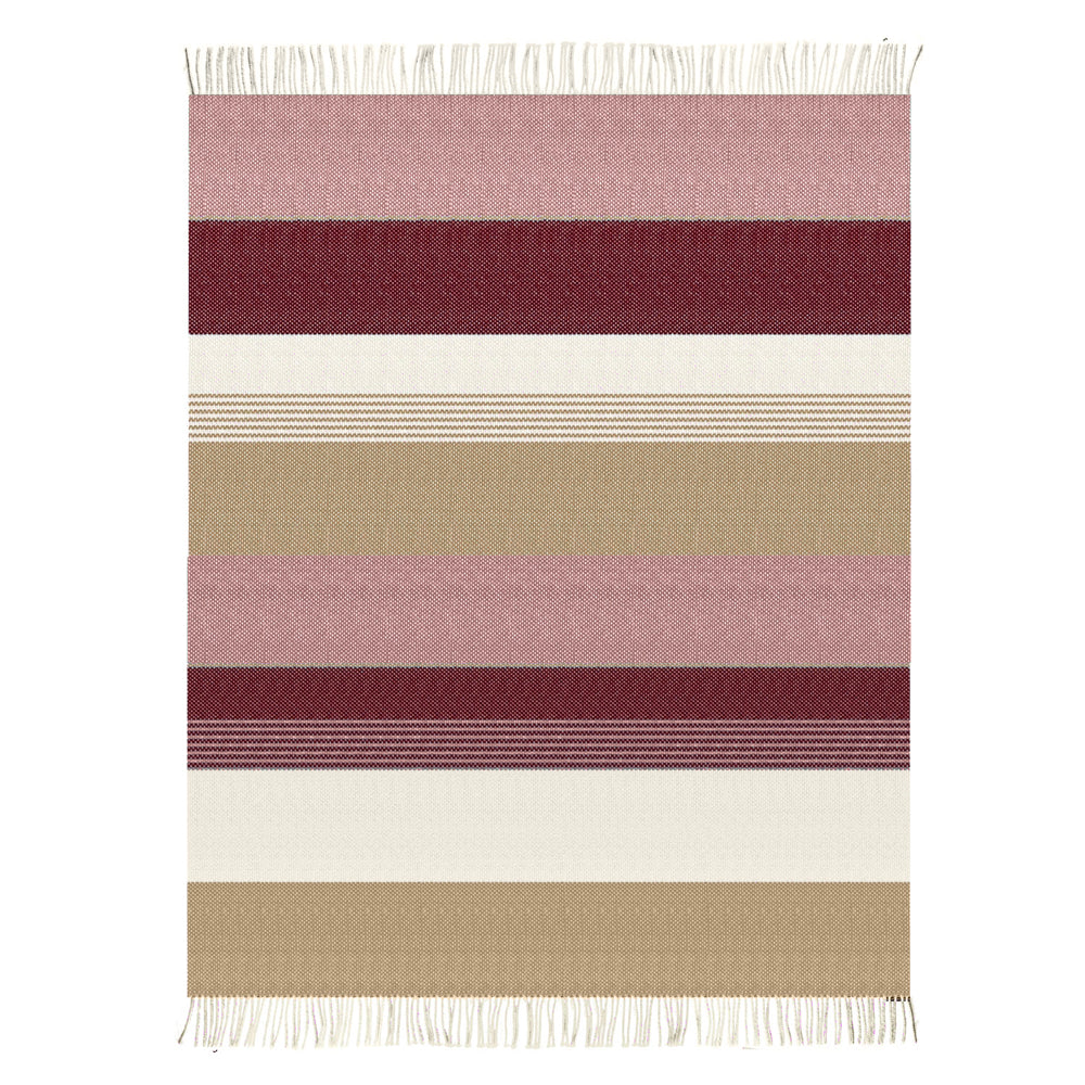 Malagoon throw Festivity - maroon red - 140x200cm 100% wool