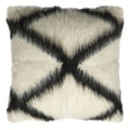 Malagoon floor cushion Cross - off-white, black motif - 90x90cm 100% wool