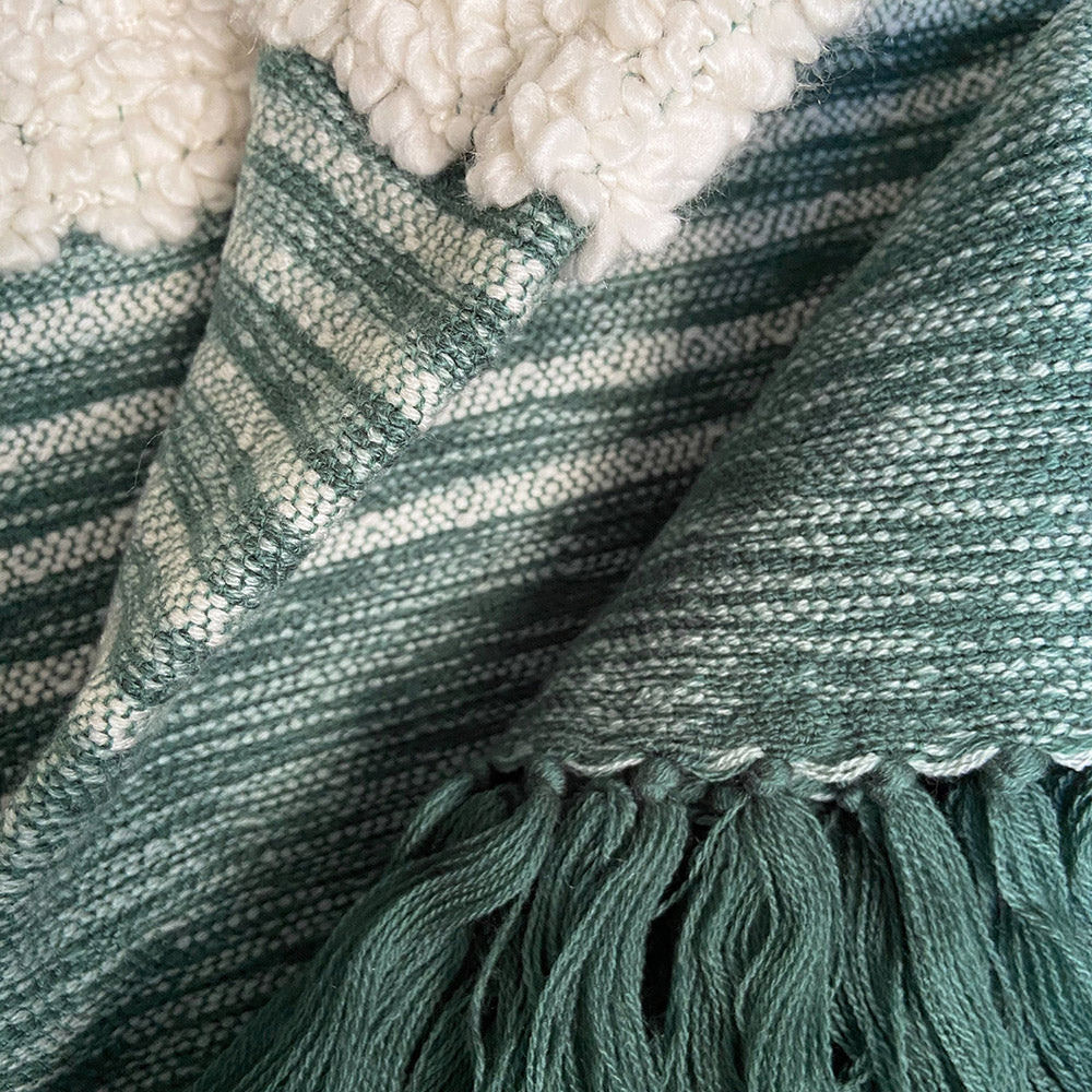 Malagoon Tribal throw - green mélange - 125x150cm