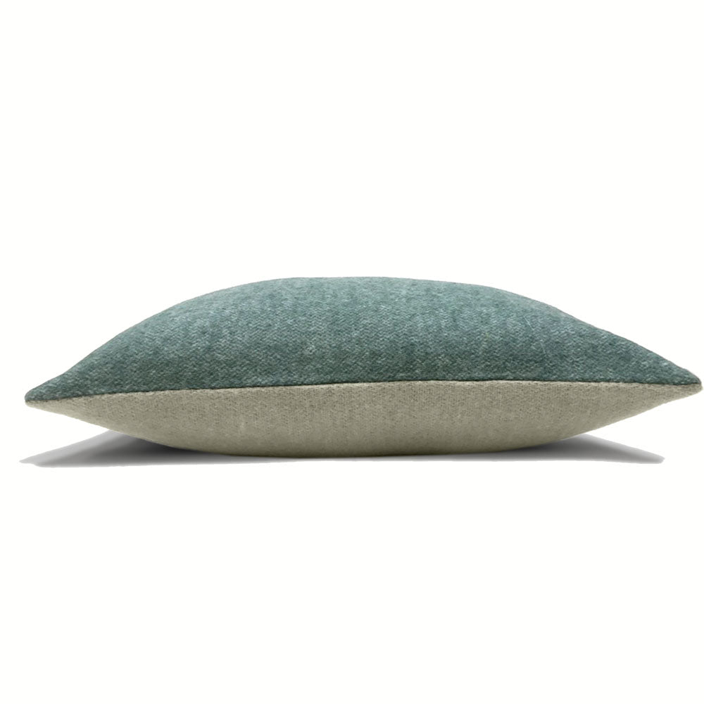 Malagoon cushion Easy nature - double faced green - 50x50cm recycled wool