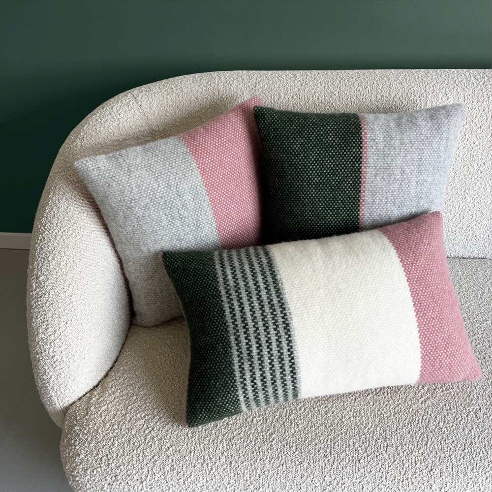 Malagoon Festivity cushion - mist pink - 45x45cm 100% wool