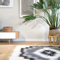 Malagoon rug Pattern 4 - off-white, shades of grey - 150x200cm 100% wool
