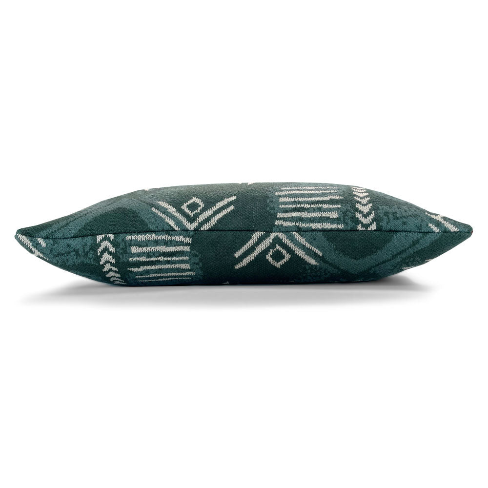 Malagoon cushion Funny Block Dye - green - 35x60cm 100% organic cotton