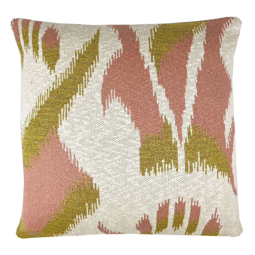 Malagoon cushion Ikat - pink - 50x50cm 100% organic cotton