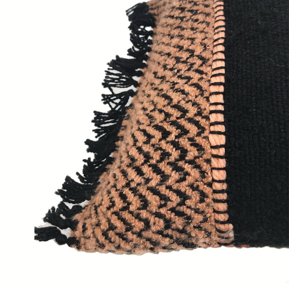 Malagoon cushion - black multicolor bouclé - 40x70cm