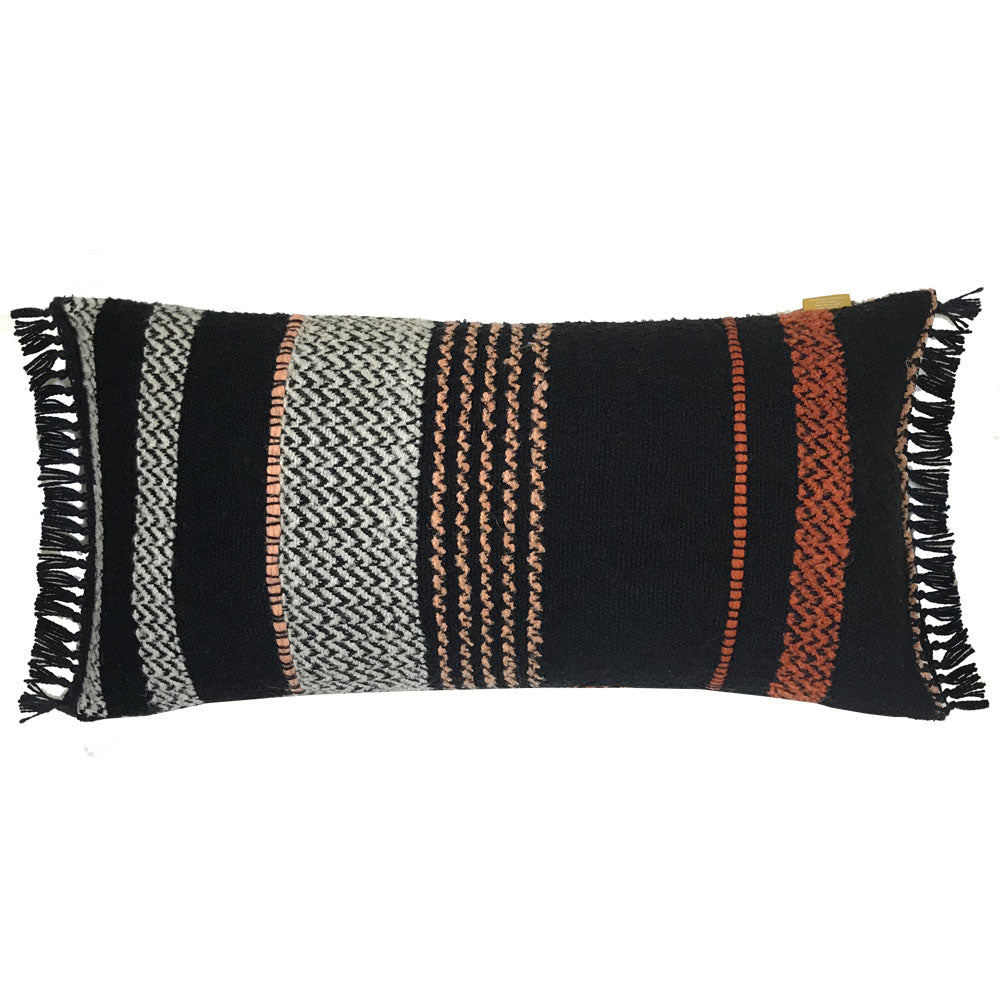 Malagoon cushion - black multicolor bouclé - 40x70cm