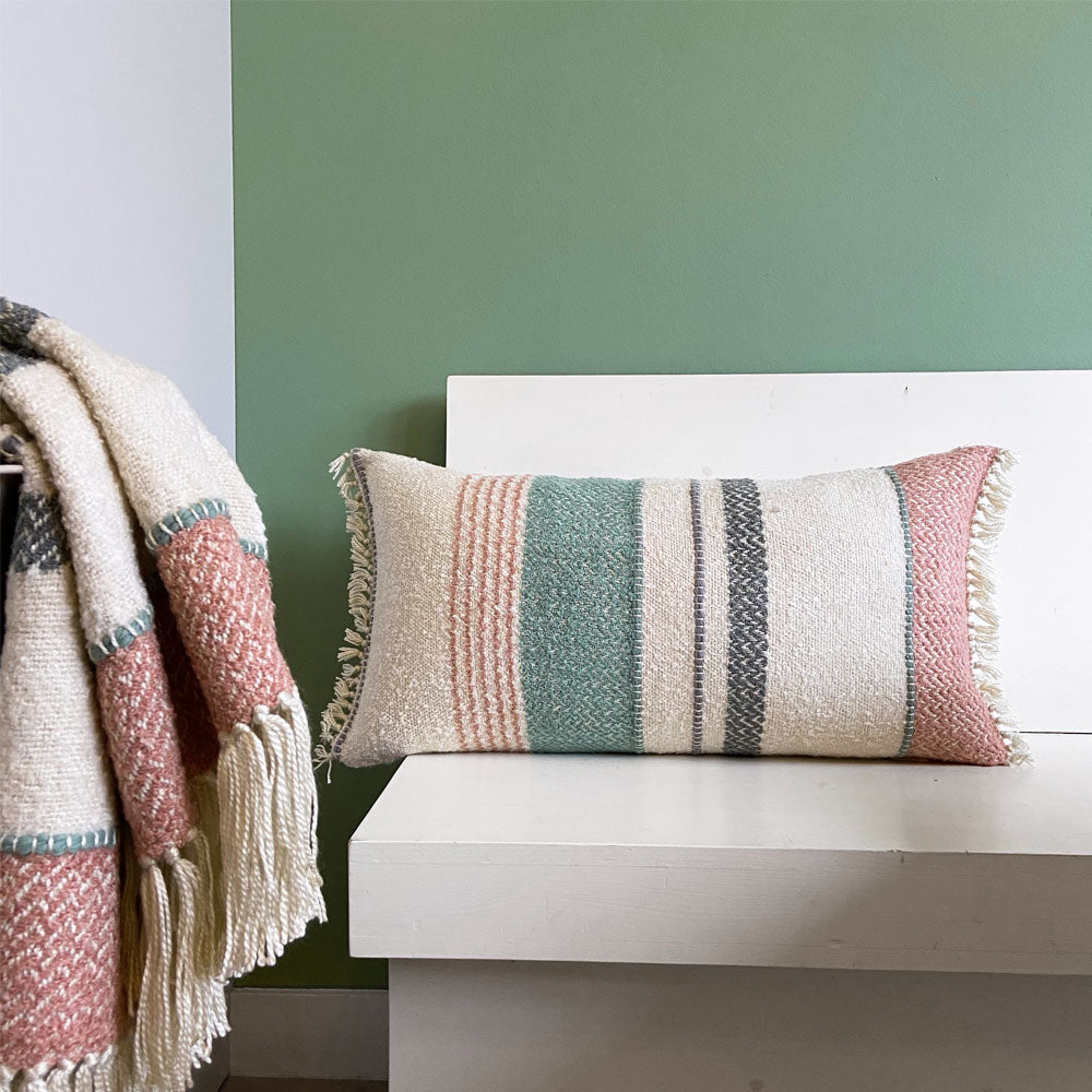 Malagoon cushion - pastel multicolor bouclé - 40x70cm