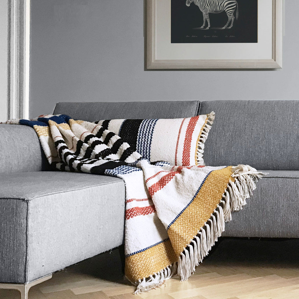 Malagoon cushion - pastel multicolor bouclé - 40x70cm