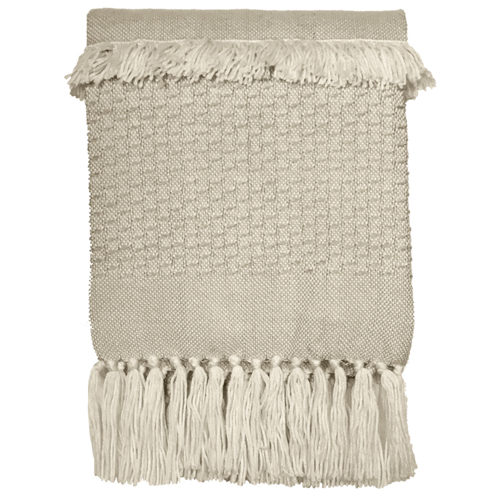 Malagoon throw Fringe - offwhite - 125x150cm 100% acrylic