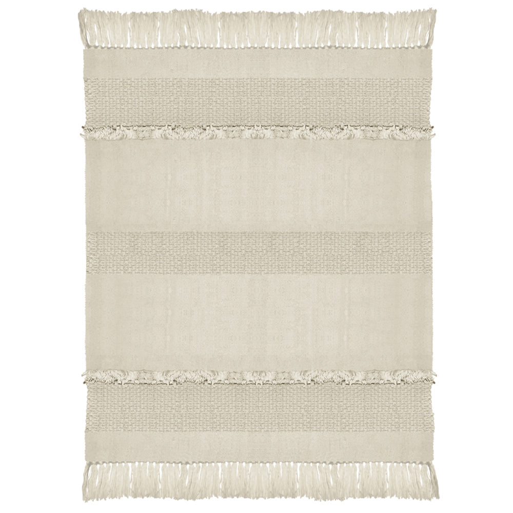 Malagoon throw Fringe - offwhite - 125x150cm 100% acrylic