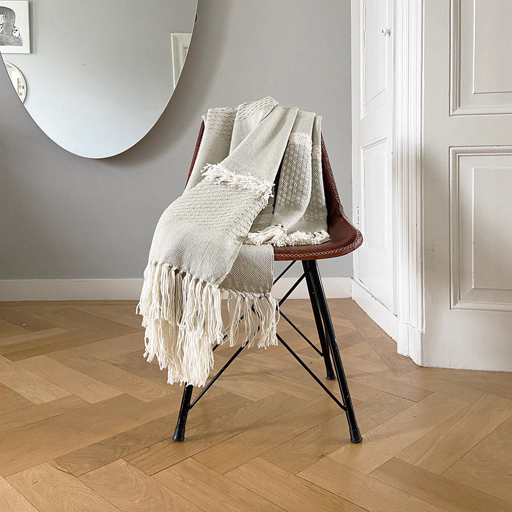 Malagoon throw Fringe - offwhite - 125x150cm 100% acrylic