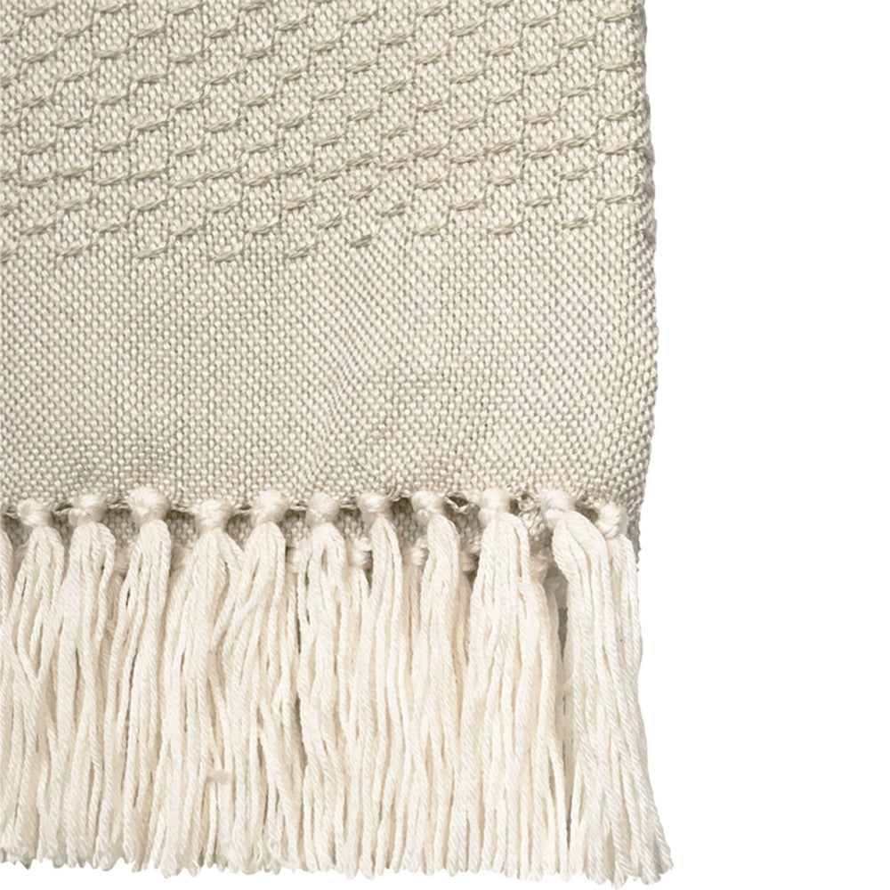 Malagoon throw Fringe - offwhite - 125x150cm 100% acrylic
