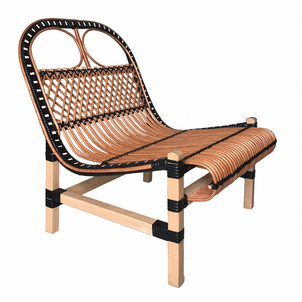 Malagoon Rattan lounge chair black