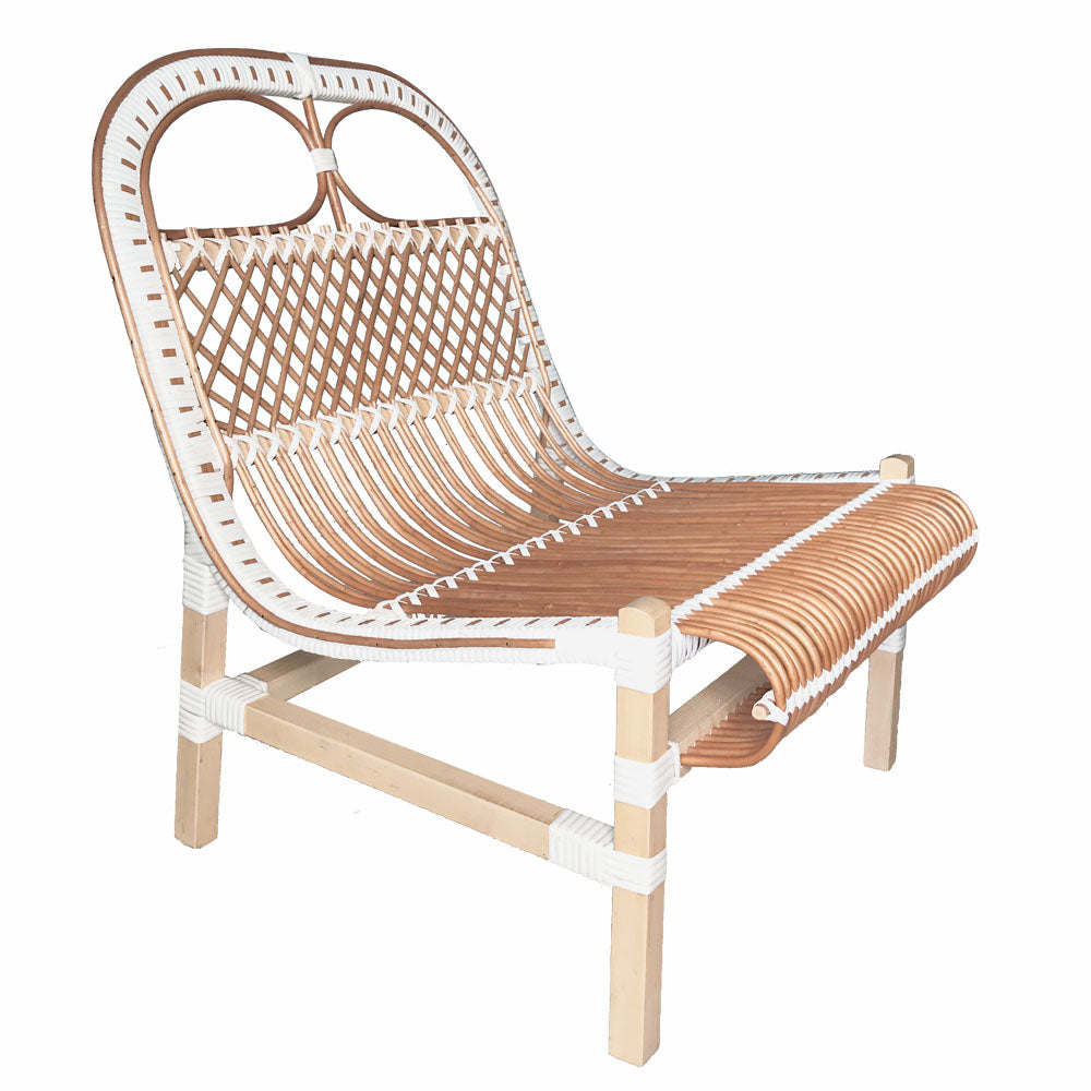 Malagoon Rattan lounge chair white