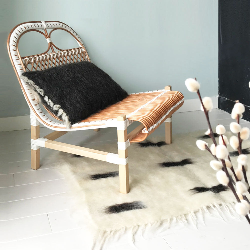 Malagoon Rattan lounge chair white