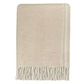 Malagoon throw - beige reversible - 130x170cm recycled wool