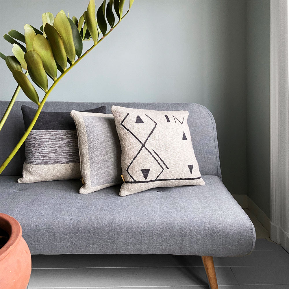 Malagoon cushion Poster - grey - 50x50cm 100% organic cotton