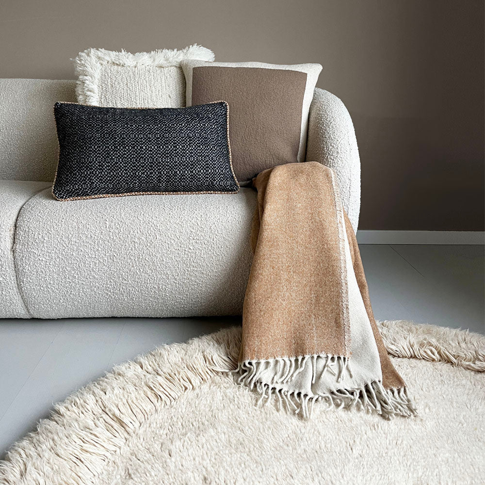 Malagoon cushion Poster - rustic beige - 50x50cm 100% organic cotton