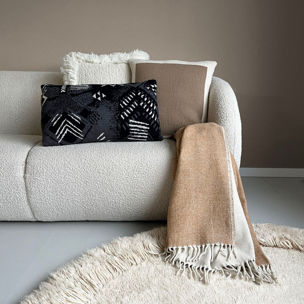 Malagoon cushion Poster - rustic beige - 50x50cm 100% organic cotton