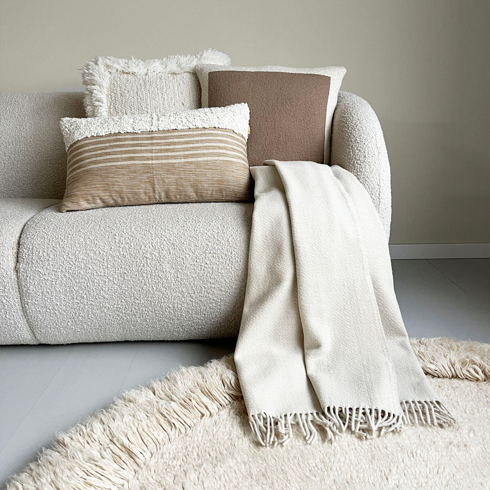 Malagoon cushion Poster - rustic beige - 50x50cm 100% organic cotton
