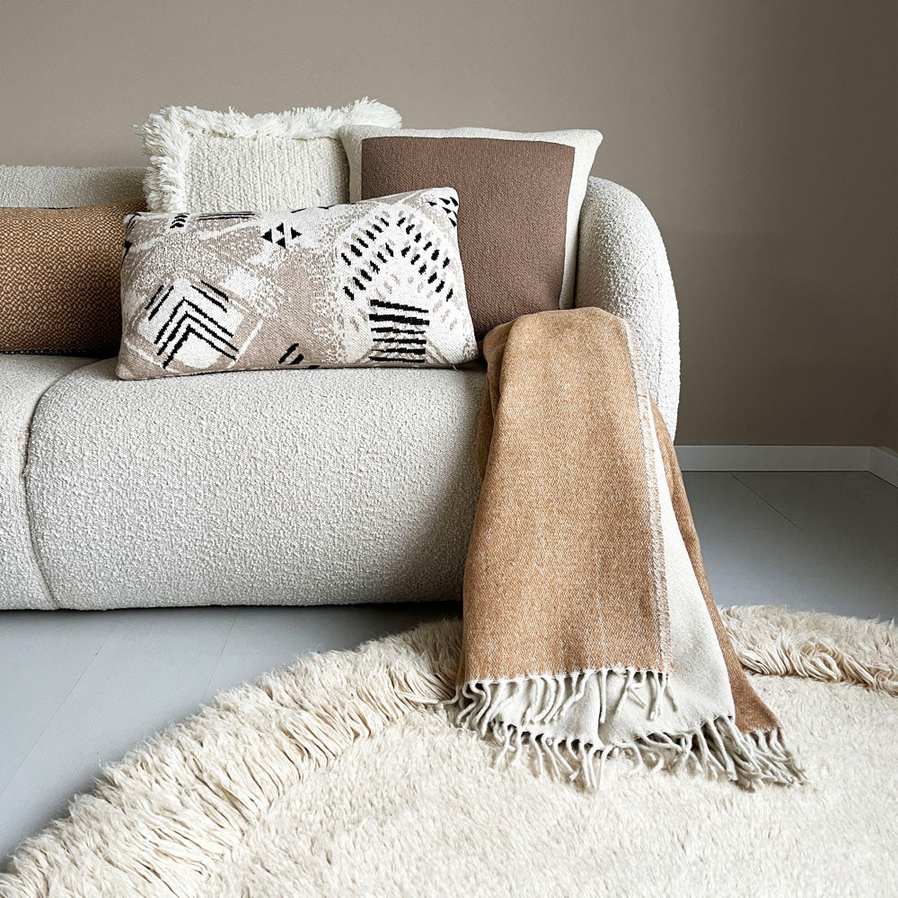 Malagoon cushion Poster - rustic beige - 50x50cm 100% organic cotton