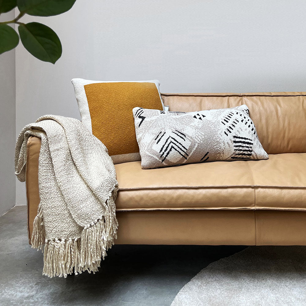 Malagoon cushion Poster - sunset yellow - 50x50cm 100% organic cotton