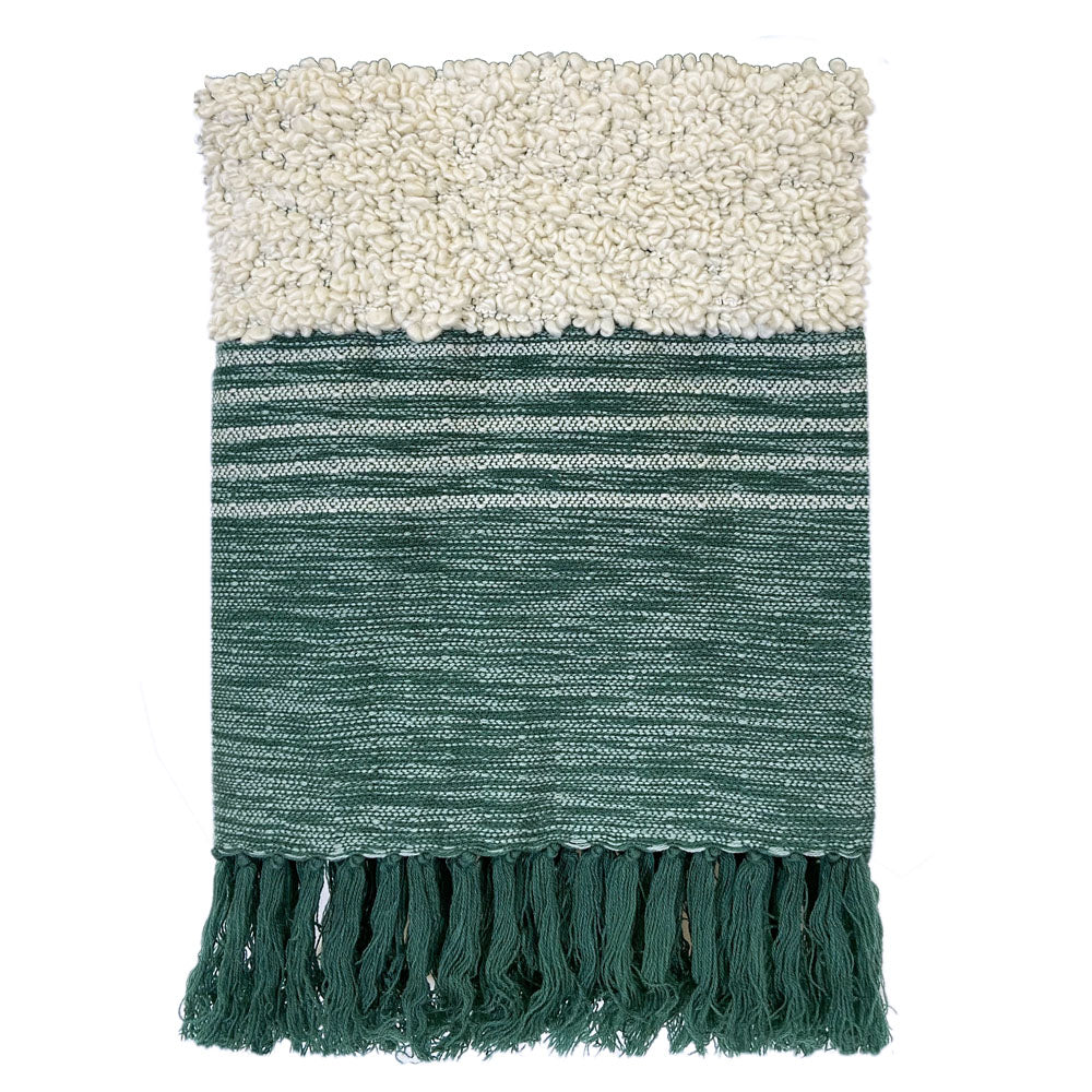 Malagoon Tribal throw - green mélange - 125x150cm